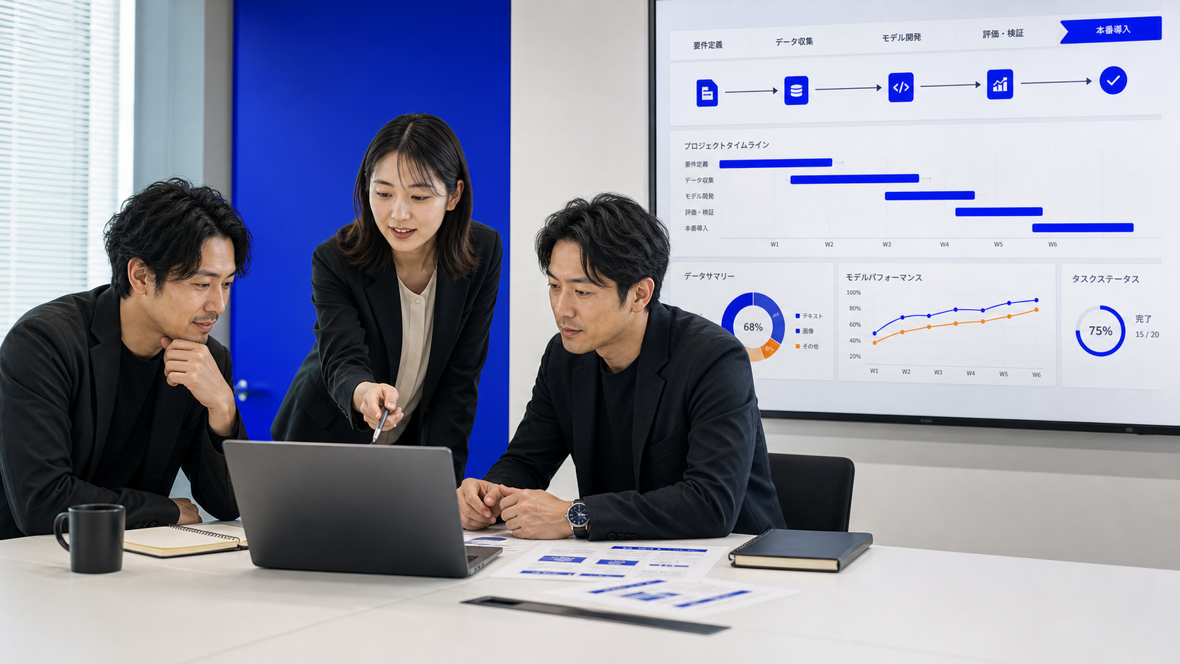 生成AIプロジェクトに取り組むプロフェッショナル